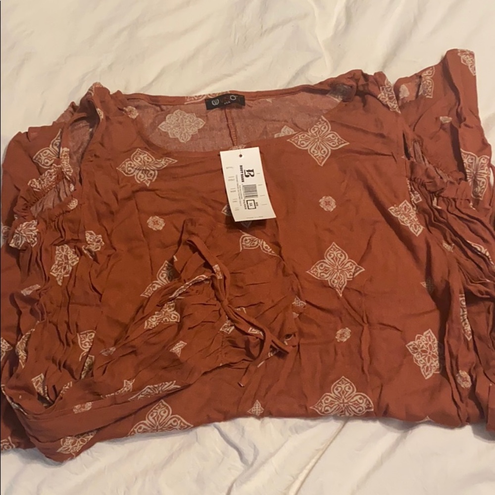 Print western blouse